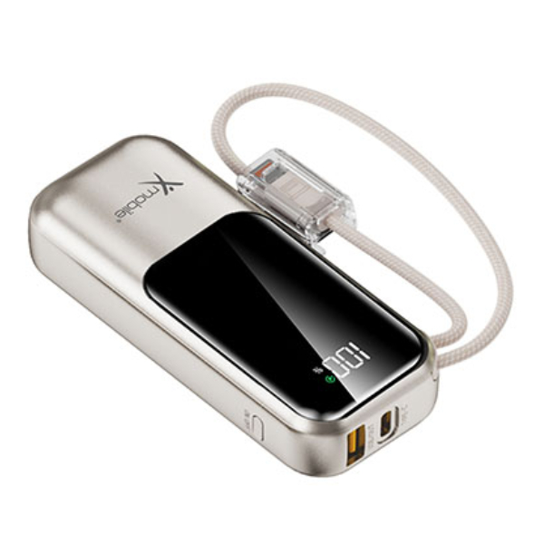 Pin sạc dự phòng Polymer 10000mAh Type C PD QC 3.0 22.5W Xmobile PocketGo DX592 kèm Cáp Lightning và Type C