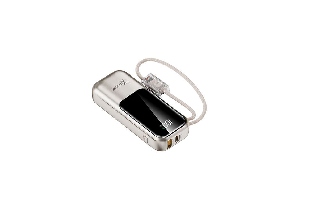 Pin sạc dự phòng Polymer 10000mAh Type C PD QC 3.0 22.5W Xmobile PocketGo DX592 kèm Cáp Lightning và Type C Màu Vàng