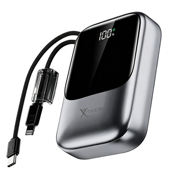 Pin sạc dự phòng Polymer 20000mAh Type C PD QC 3.0 22.5W Xmobile PocketGo DX593 kèm Cáp Lightning và Type C