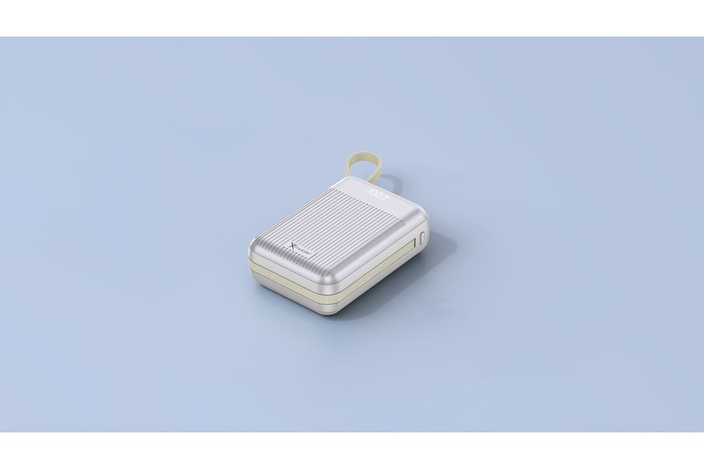 Pin sạc dự phòng Polymer 20000mAh Type C PD QC 3.0 22.5W Xmobile CarryOn Y112 kèm Cáp Lightning và Type C Màu Bạc