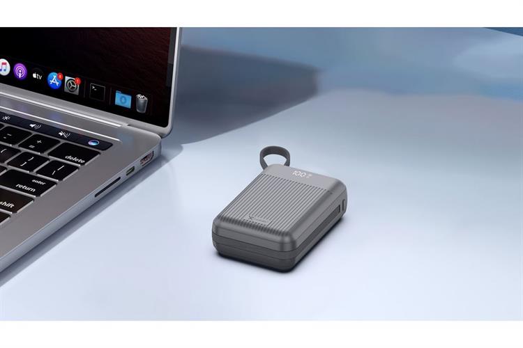 Pin sạc dự phòng Polymer 20000mAh Type C PD QC 3.0 22.5W Xmobile CarryOn Y112 kèm Cáp Lightning và Type C Màu Xám
