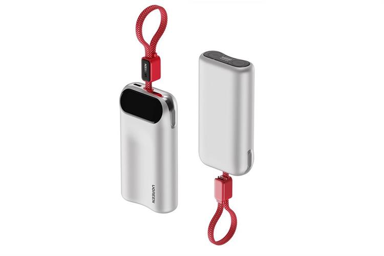 Pin sạc dự phòng 10000mAh Type C PD QC 3.0 45W Ugreen PB610 kèm Cáp Type C Màu Bạc