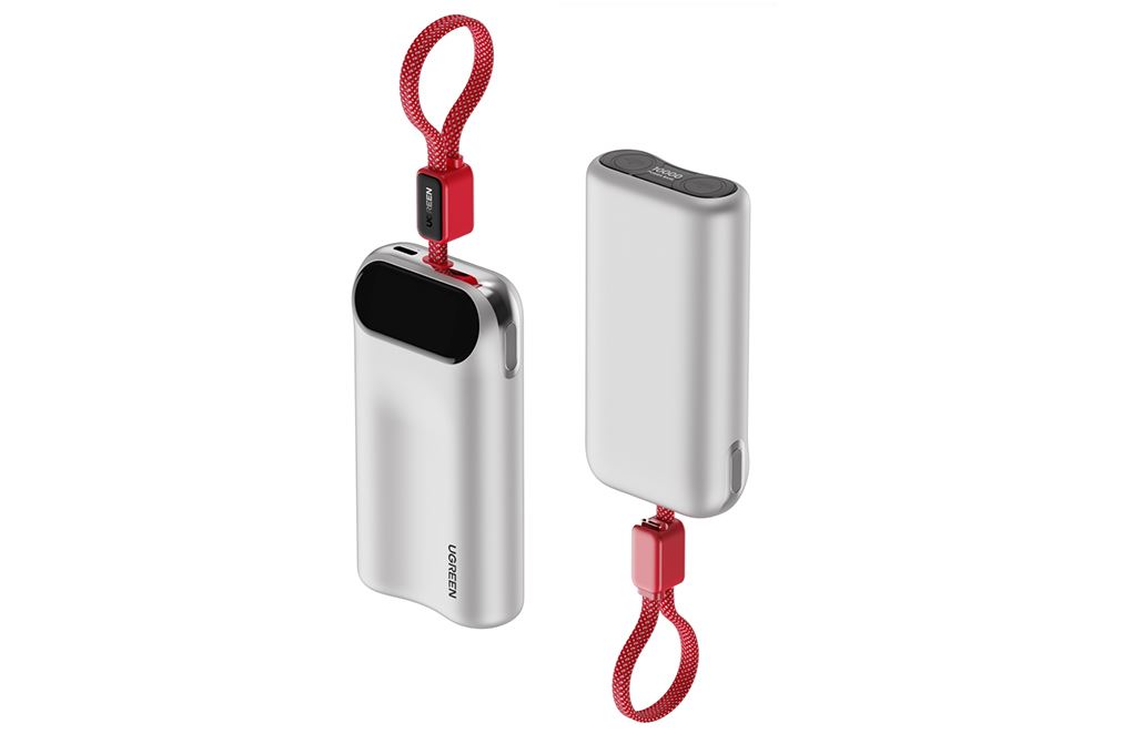 Pin sạc dự phòng 10000mAh Type C PD QC 3.0 45W Ugreen PB610 kèm Cáp Type C Màu Bạc
