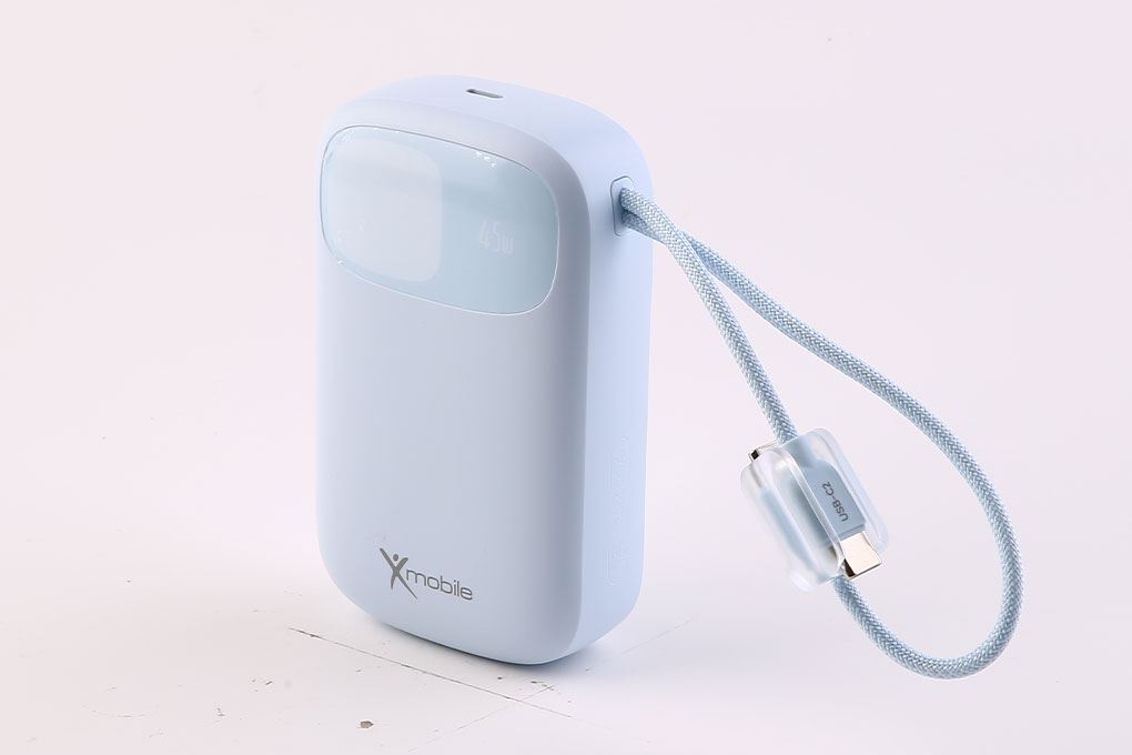Pin sạc dự phòng Polymer 20000mAh Type C PD QC 3.0 45W Xmobile DS85C10 kèm Cáp Type C Màu Xanh Dương