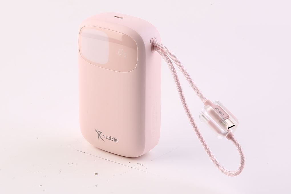 Pin sạc dự phòng Polymer 20000mAh Type C PD QC 3.0 45W Xmobile DS85C10 kèm Cáp Type C Màu Hồng