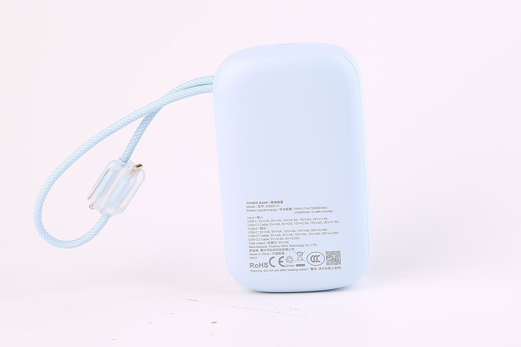 Pin sạc dự phòng Polymer 20000mAh Type C PD QC 3.0 45W Xmobile DS85C10 kèm Cáp Type C Màu Xanh Dương