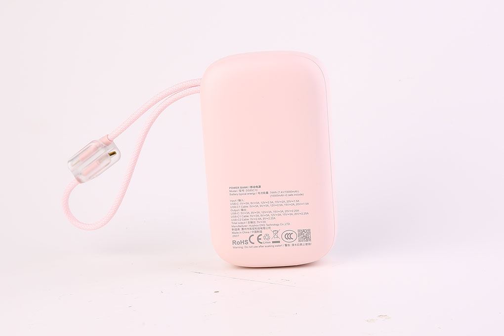 Pin sạc dự phòng Polymer 20000mAh Type C PD QC 3.0 45W Xmobile DS85C10 kèm Cáp Type C Màu Hồng