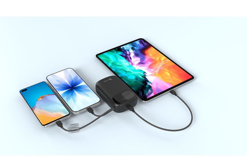 Pin sạc dự phòng Polymer 20000mAh Type C PD QC 3.0 45W Xmobile DS85C10 kèm Cáp Type C Màu Đen