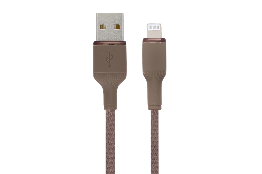 Cáp sạc và truyền dữ liệu USB-A - Lightning 12W 1m Xmobile L2320 Màu Nâu