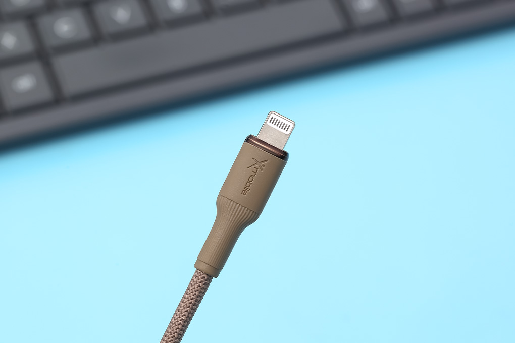 Cáp sạc và truyền dữ liệu USB-A - Lightning 12W 1m Xmobile L2320 Màu Nâu