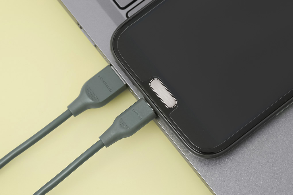 Cáp sạc USB-A - Micro USB 10.5W 1m Hydrus LTPP-40 Màu Xanh rêu