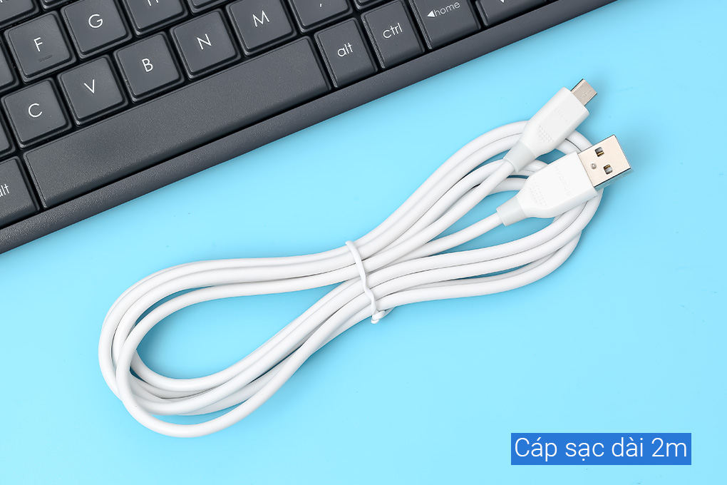 Cáp sạc USB-A - Micro USB 10.5W 2m Hydrus LTPP-40 Màu Trắng