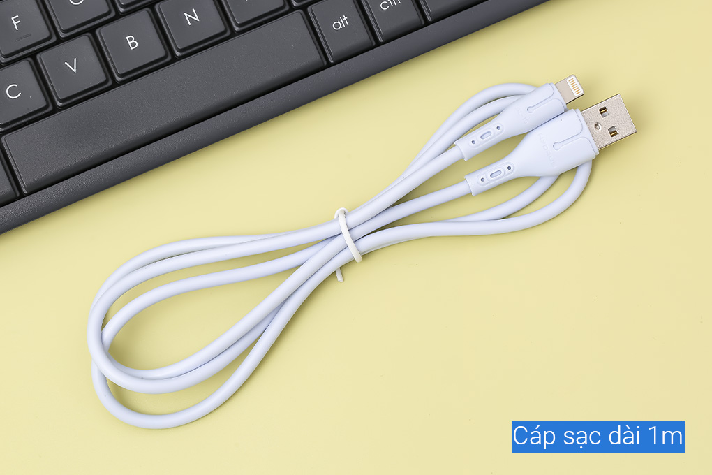 Cáp sạc USB-A - Lightning 12W 1m Hydrus JXL-15 Màu Xanh da trời