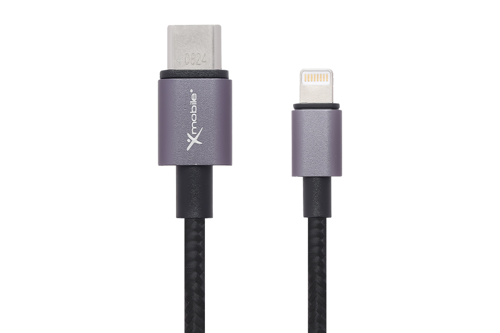 Cáp sạc nhanh và truyền dữ liệu Type-C - Lightning 27W 1m Xmobile LCL-04 Màu Đen
