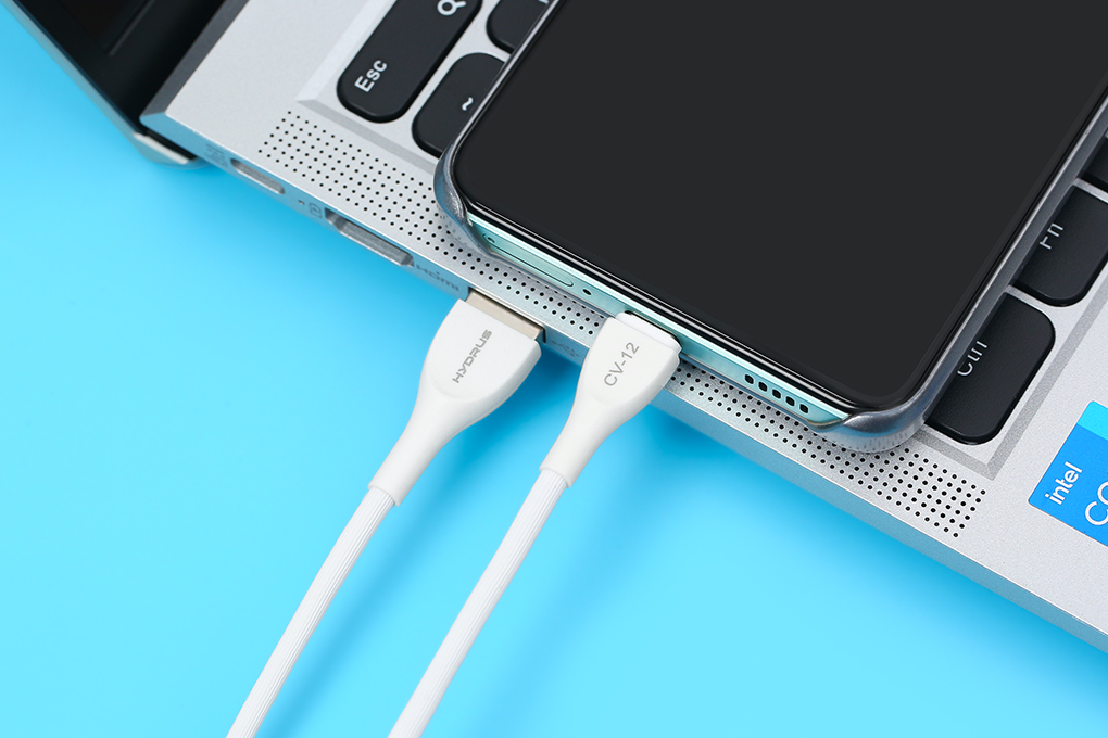 Cáp sạc và truyền dữ liệu USB-A - Type-C 15W 2m Hydrus CV-12 Màu Trắng