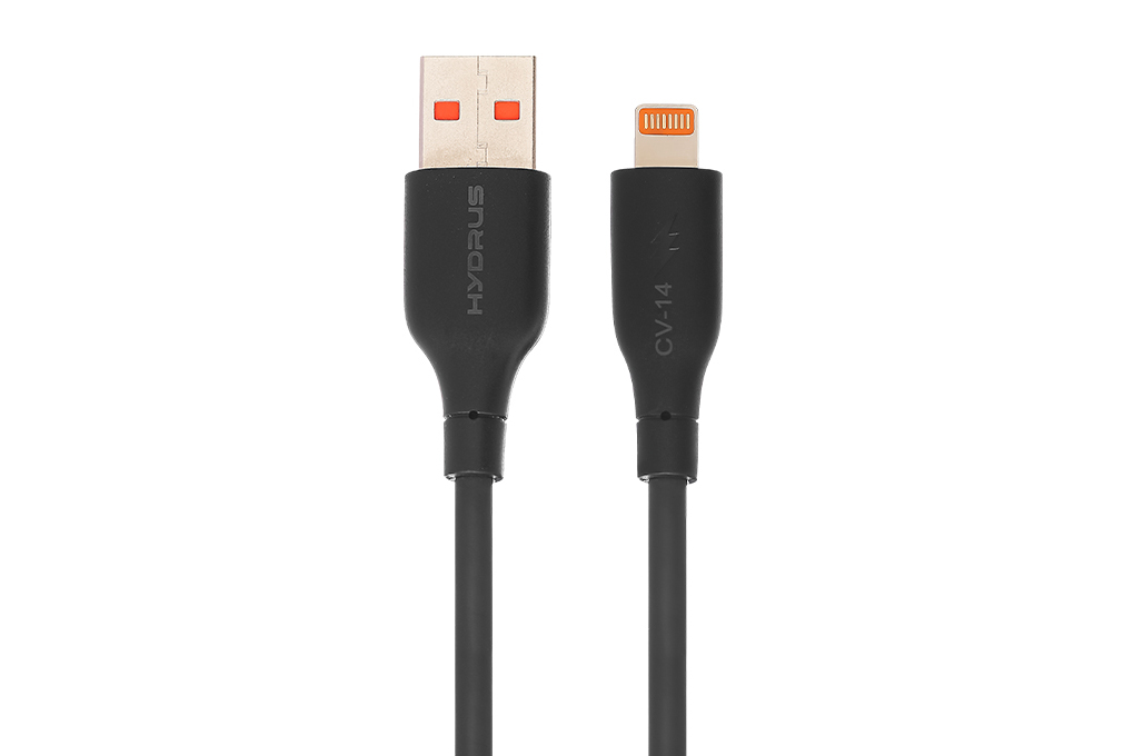 Cáp sạc và truyền dữ liệu USB-A - Lightning 12W 2m Hydrus CV-14 Màu Đen