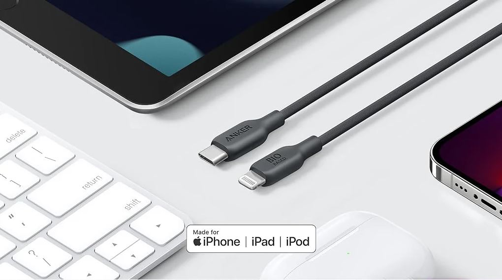 Cáp Type C - Lightning MFi 0.9m Anker 542 Bio A80B1 - MFi