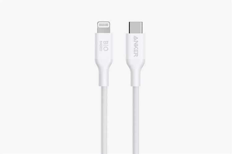 Cáp Type C - Lightning MFi 0.9m Anker 542 Bio A80B1 Màu Trắng