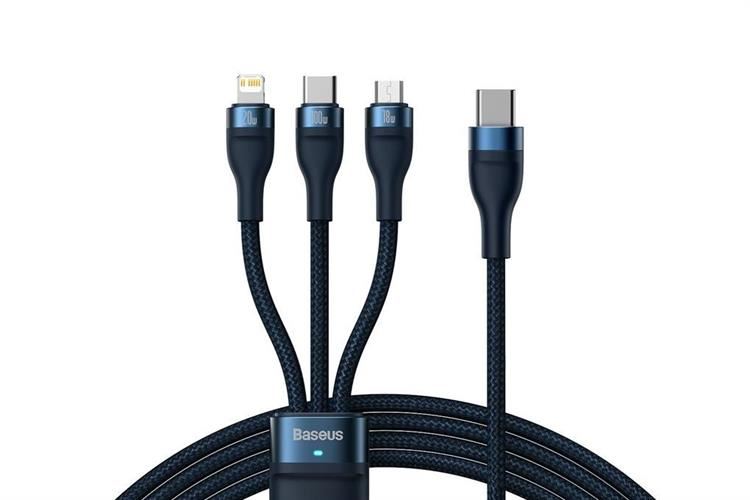 Cáp 3 đầu Type C - Type C Lightning Micro 1.5m Baseus Flash Series 2 CB000004