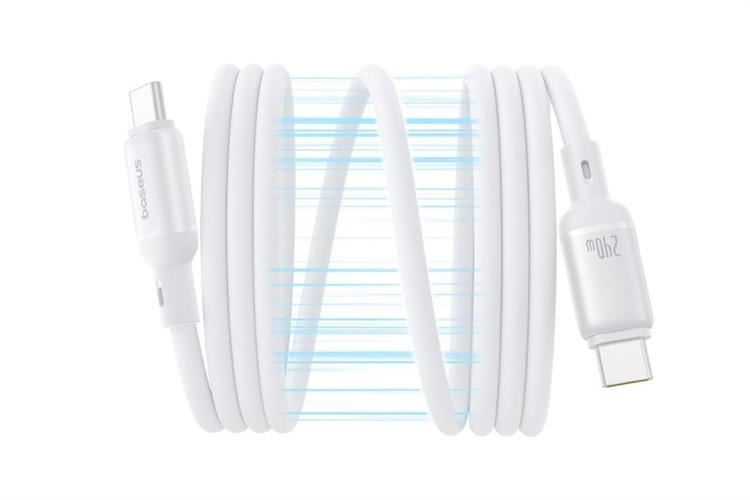 Cáp sạc nhanh Type-C - Type-C 240W 1m Baseus PicoGo CB000153 Màu Trắng