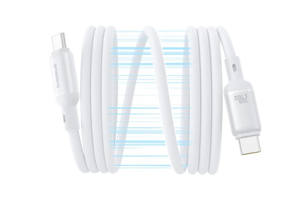 Cáp sạc nhanh Type-C - Type-C 240W 1m Baseus PicoGo CB000153 Màu Trắng