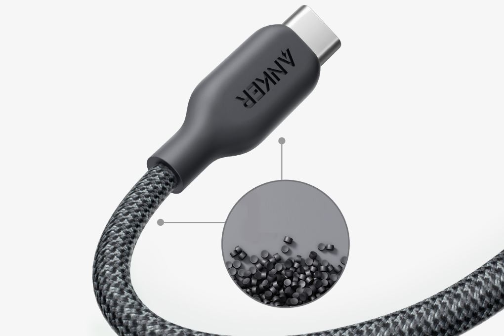 Cáp sạc nhanh Type-C - Type-C 240W 0.9m Anker 543 Nylon Bio-braided A80E5 Màu Đen