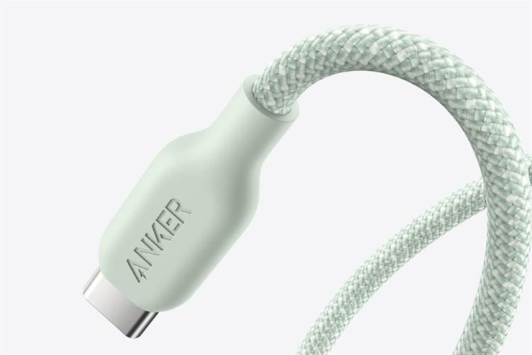Cáp sạc nhanh Type-C - Type-C 240W 0.9m Anker 543 Nylon Bio-braided A80E5 Màu Xanh mint