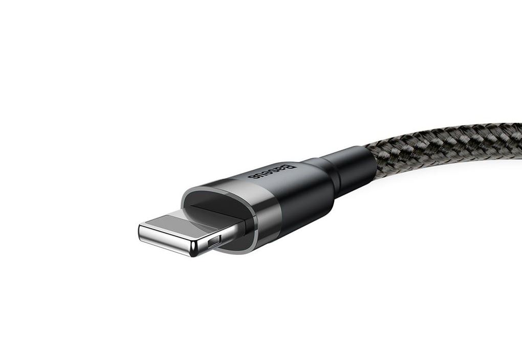 Cáp sạc USB-A - Lightning 12W 1m Baseus Cafule CALKLF-BG1 Màu Đen - Xám