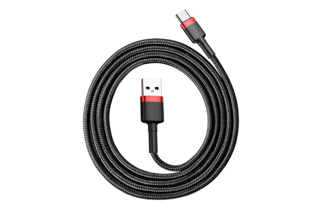 Cáp sạc USB-A - Type-C 15W 1m Baseus Cafule CATKLF-B1 Màu Đen - Đỏ