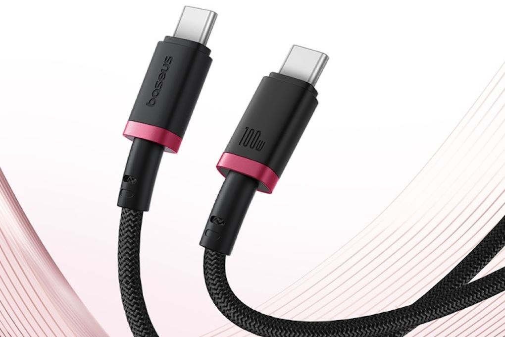 Cáp sạc nhanh Type-C - Type-C 100W 1m Baseus Dura CB000121 Màu Đen - Đỏ