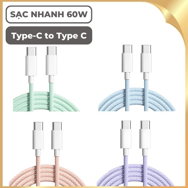 Cáp sạc Type C - Type C 1m NC-001