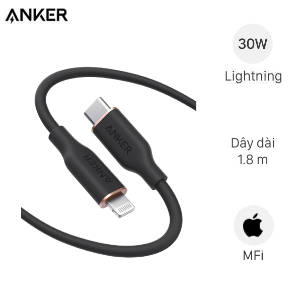 Cáp Type C - Lightning MFi 1.8m Anker PowerLine III Flow A8663 - giá rẻ ...