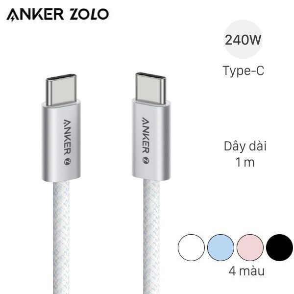 Cáp sạc nhanh và truyền dữ liệu 1m Anker Zolo A8060