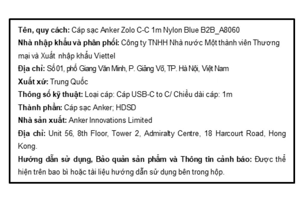 Cáp sạc nhanh và truyền dữ liệu Type-C - Type-C 240W 1m Anker Zolo A8060 Màu Xanh da trời