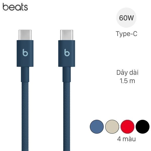 Cáp sạc nhanh và truyền dữ liệu 1.5m Beats 390.000₫ 490.000₫ -20%
