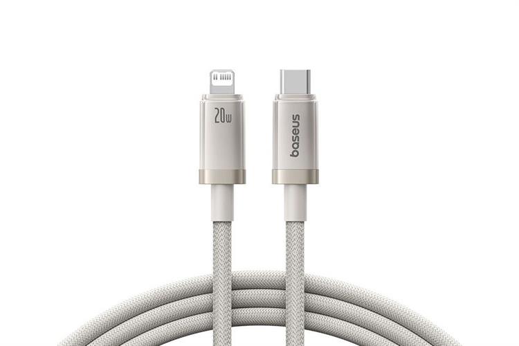Cáp Type C - Lightning 1m Baseus Titanium Alloy CB000135 Màu Xám/Vàng