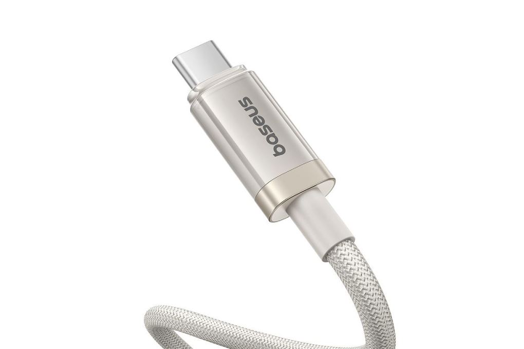 Cáp sạc nhanh Type-C - Lightning 20W 1m Baseus Titanium Alloy CB000135 Màu Xám/Vàng