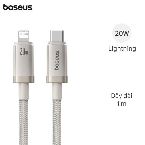 Cáp Type C - Lightning 1m Baseus Titanium Alloy CB000135