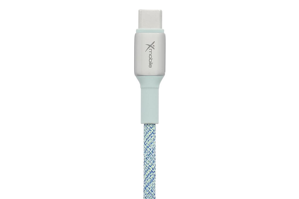 Cáp sạc nhanh Type-C - Type-C 100W 1m Xmobile L2515 Màu Xanh mint