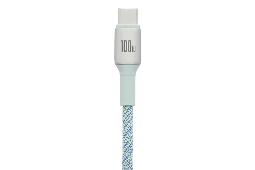 Cáp sạc nhanh Type-C - Type-C 100W 1m Xmobile L2515 Màu Xanh mint