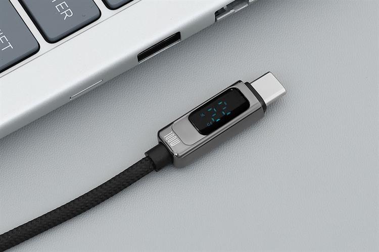 Cáp sạc nhanh Type C - Type C 100W 1m Xmobile LED CS96 Màu Đen