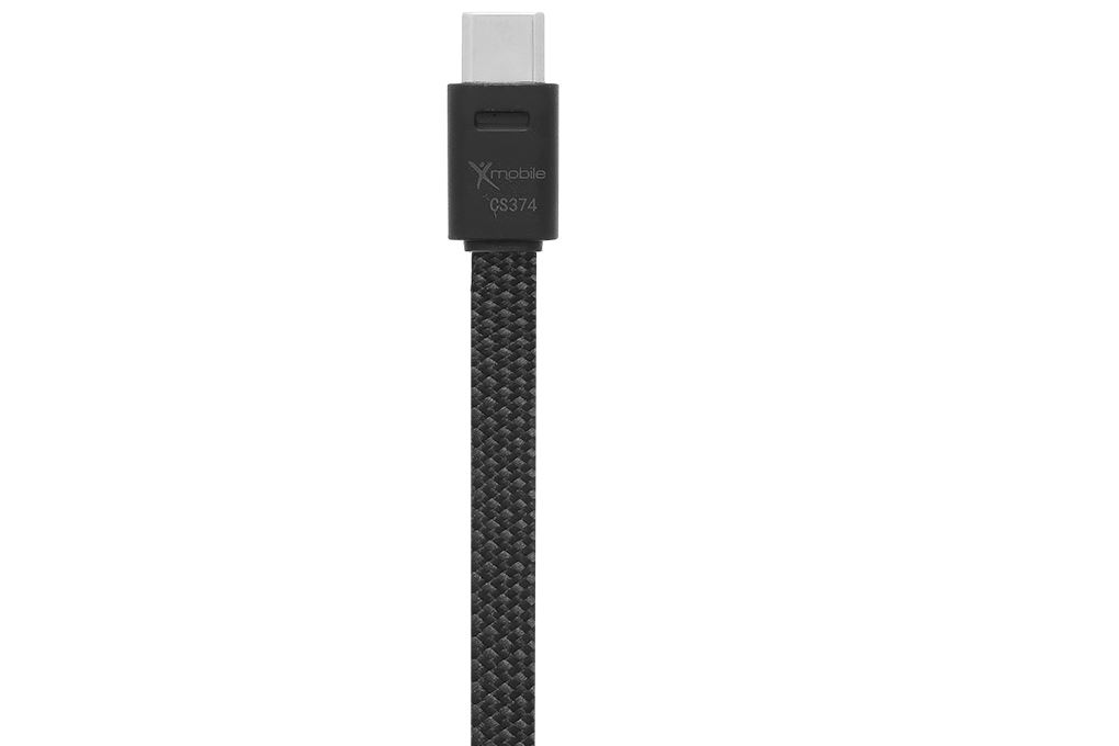 Cáp sạc nhanh Type-C - Type-C 60W 0.2m Xmobile CS374 Màu Đen