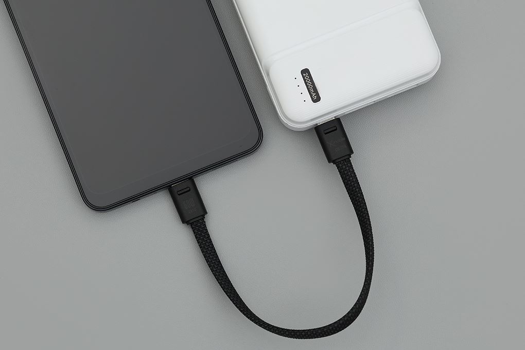 Cáp sạc nhanh Type-C - Type-C 60W 0.2m Xmobile CS374 Màu Đen