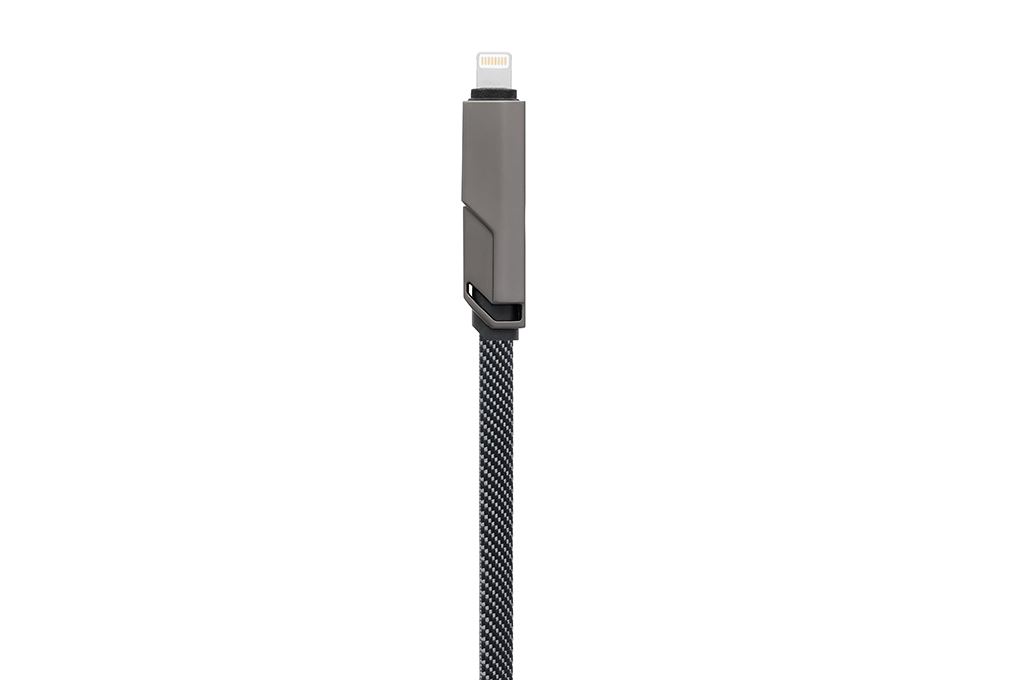 Cáp sạc nhanh đa năng 4 in 1 Lightning Type C 60W 1m Xmobile CS250 Màu Đen