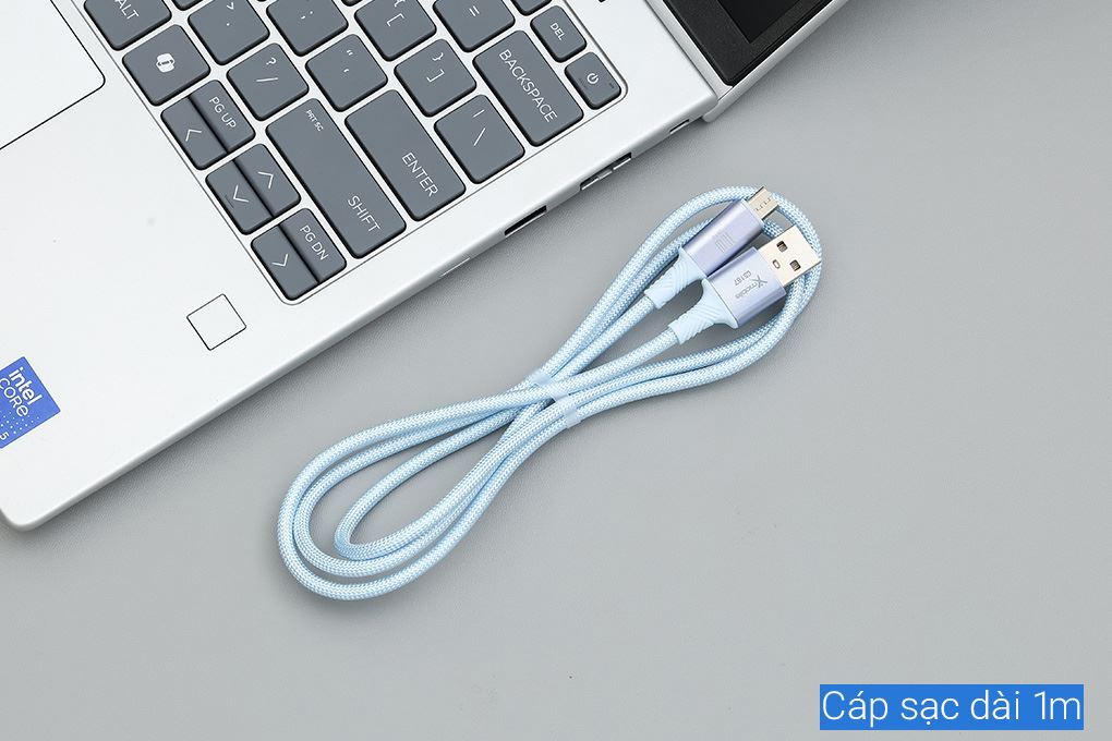 Cáp sạc USB-A - Micro USB 12W 1m Xmobile CS187 Màu Xanh da trời nhạt