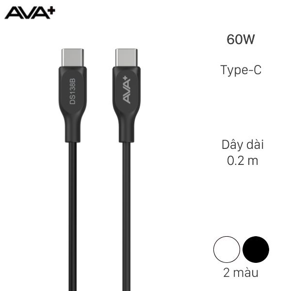 Cáp sạc nhanh và truyền dữ liệu 0.2m AVA+ DS138
