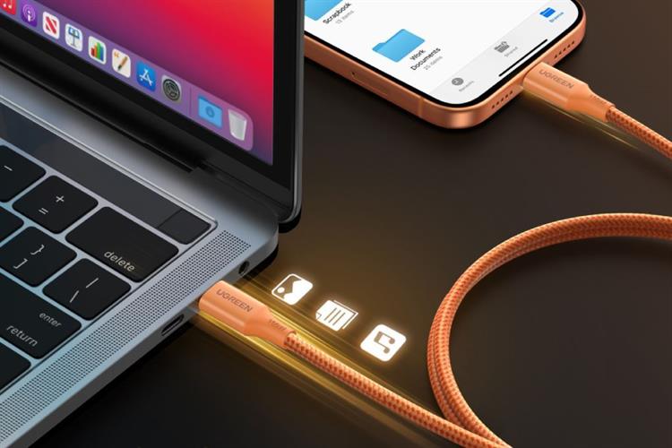 Cáp sạc nhanh và truyền dữ liệu Type-C - Type-C 100W 1m Ugreen L502 Màu Cam