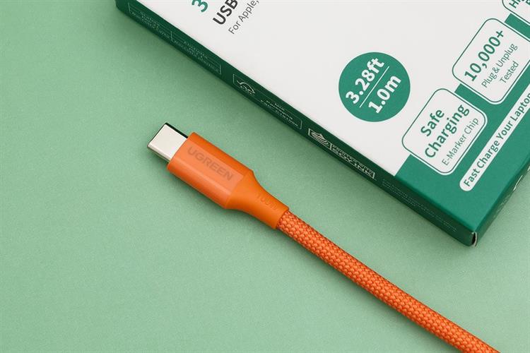 Cáp sạc nhanh và truyền dữ liệu Type-C - Type-C 100W 1m Ugreen L502 Màu Cam