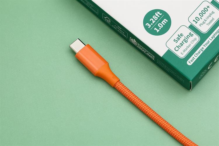 Cáp sạc nhanh và truyền dữ liệu Type-C - Type-C 100W 1m Ugreen L502 Màu Cam