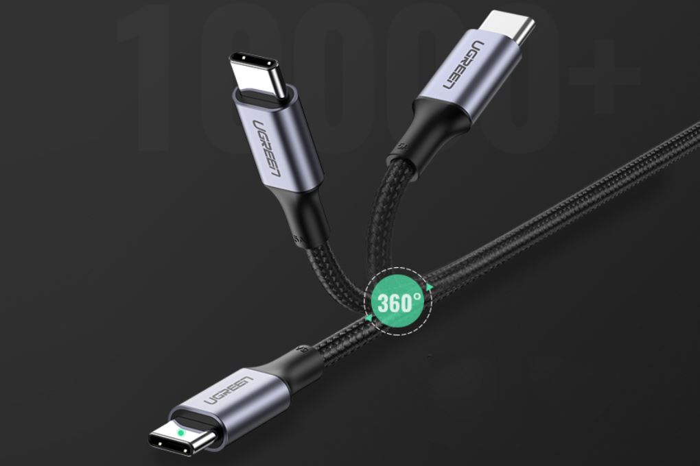 Cáp sạc nhanh và truyền dữ liệu Type-C - Type-C 100W 1m Ugreen US316 Màu Xám